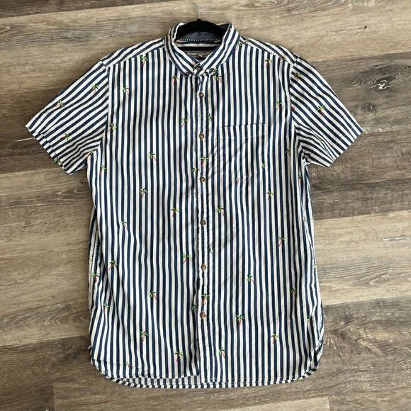 Sovereign Code Short Sleeve Cali Palm in Navy Size Large - Picture 8 of 14